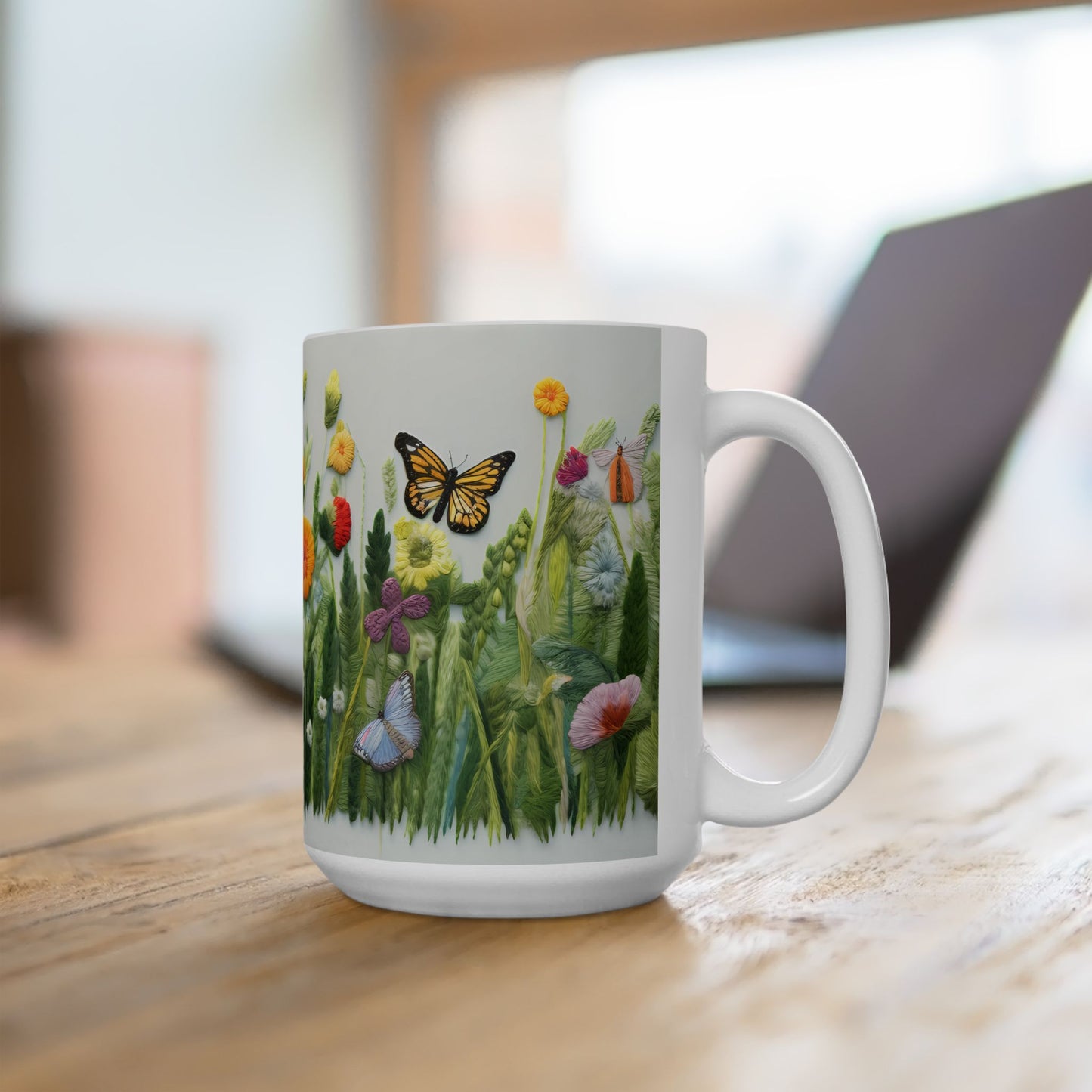 Artistic Mug - Felted Butterflies 3
