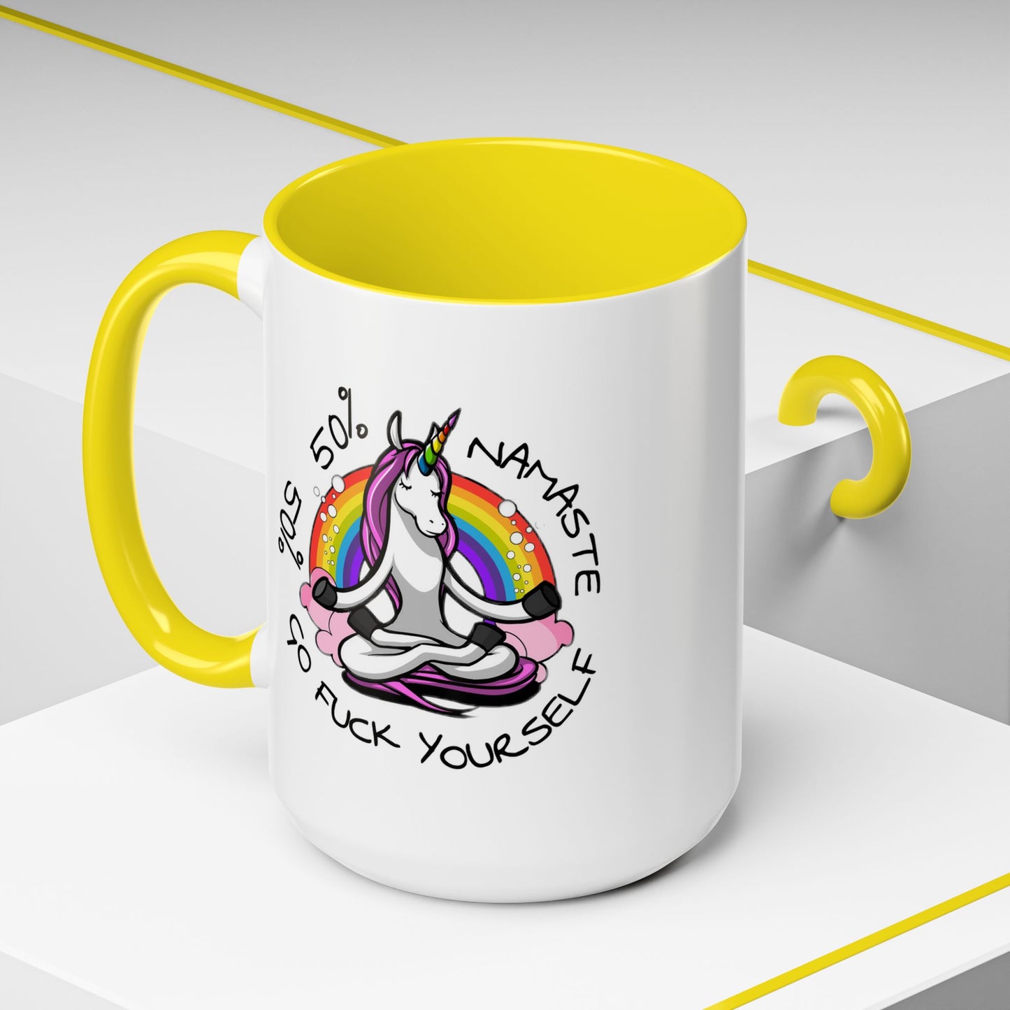 Adult Mug - 50% Namaste 50% Go Fuck Yourself