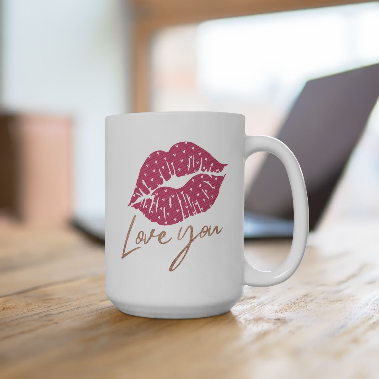Anniversary Mug - Love You Lips Kiss