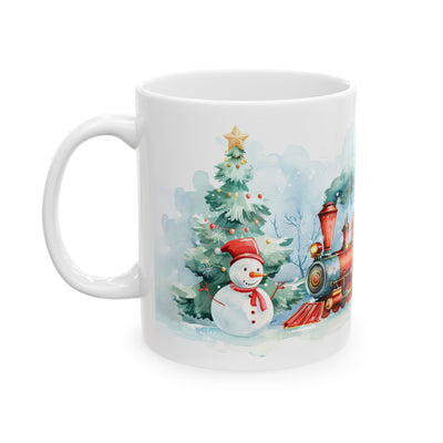 Christmas Mug - Snowman and Train Wrap 2