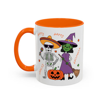 Halloween Mug - Skeleton & Witch