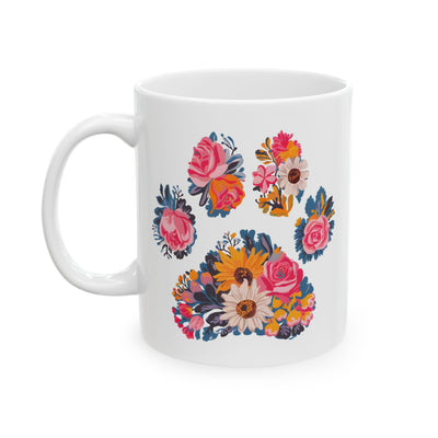 Animal Mug - Floral Dog Paw