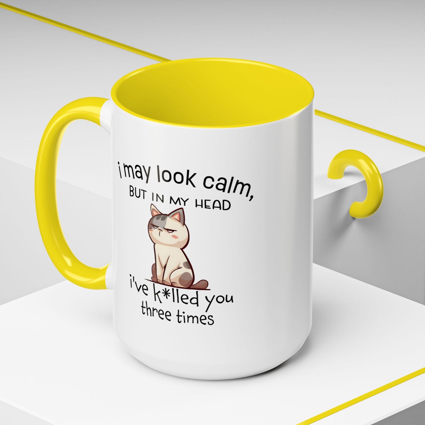 Adult Mug - I May Look Calm Cat