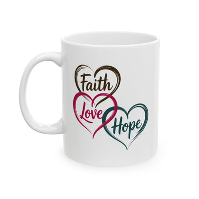 Religious Mug - Faith Love Hope