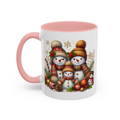 Christmas Mug - Gold Snowman Family