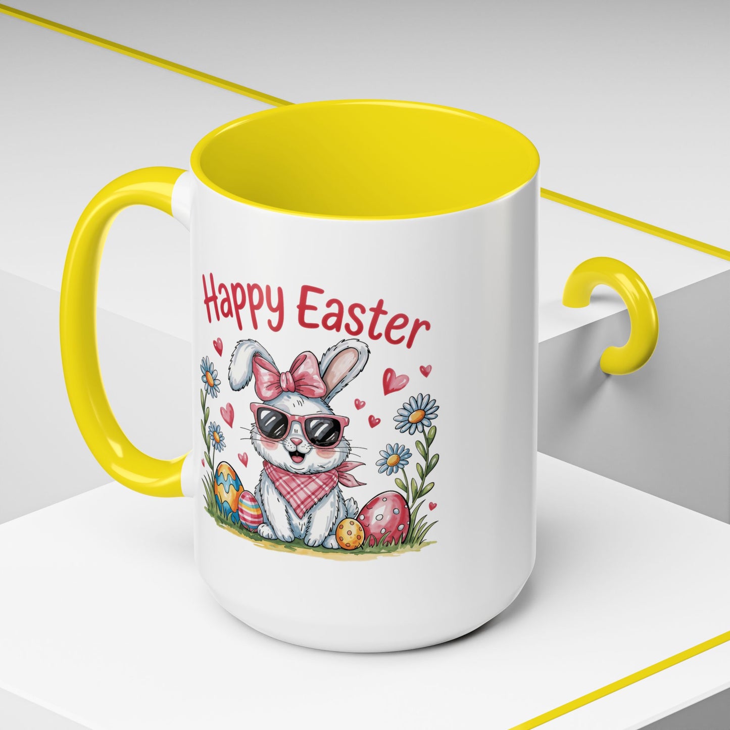 Easter Mug - Happy Easter Cool Bunny