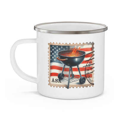 4th of July Mug - American Barbecue Stamp