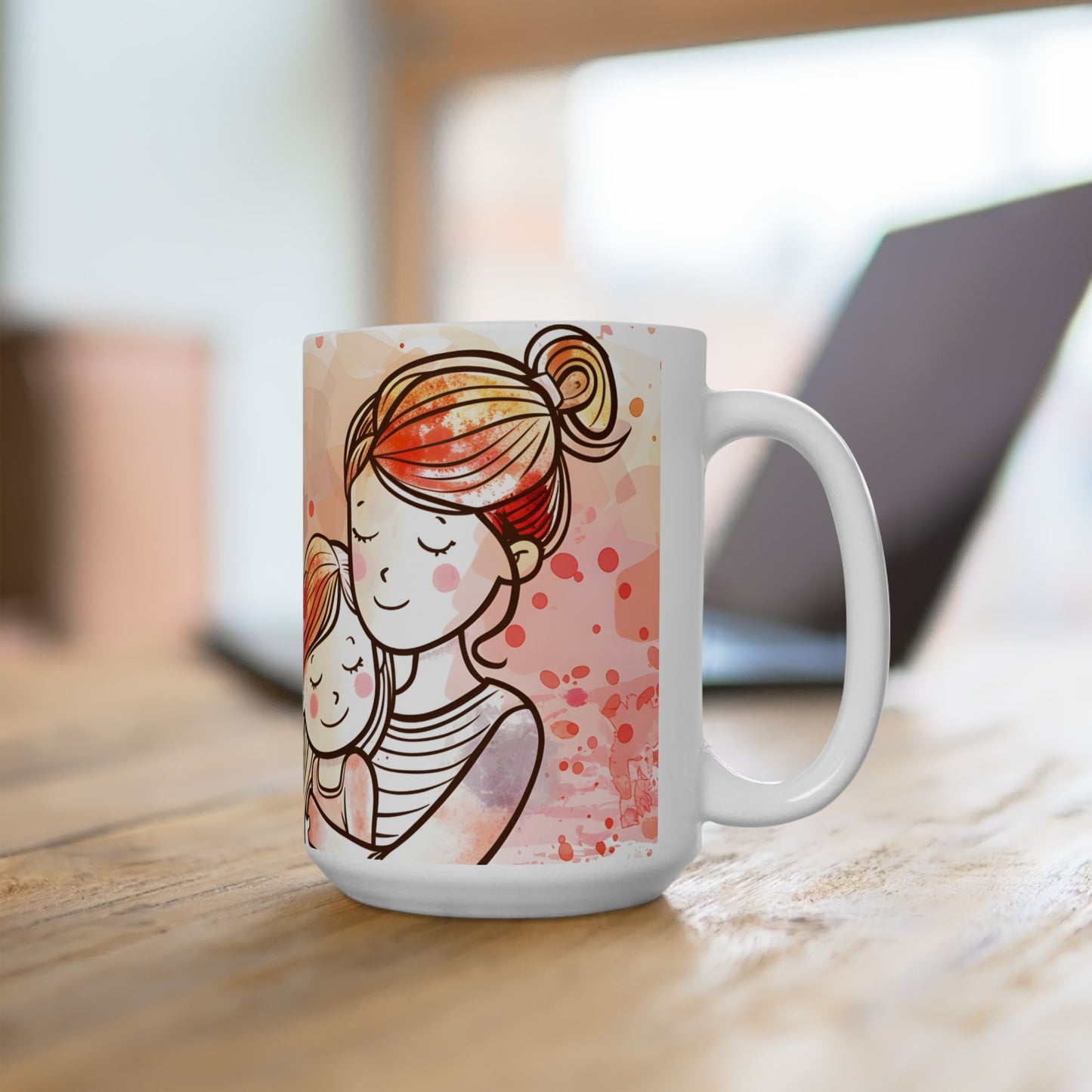 Mother's Day Mug - Mom & Daughter Embrace