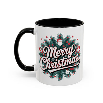 Christmas Mug - Merry Christmas White & Red Embossed Text