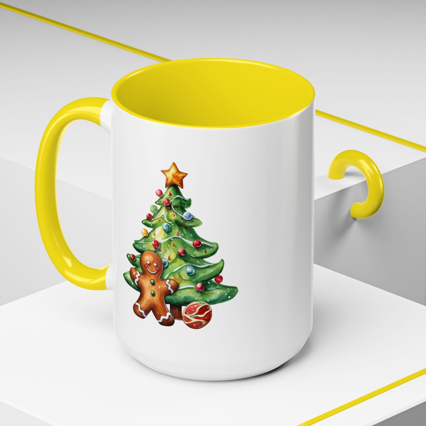 Christmas Mug - Gingerbread Man and Tree