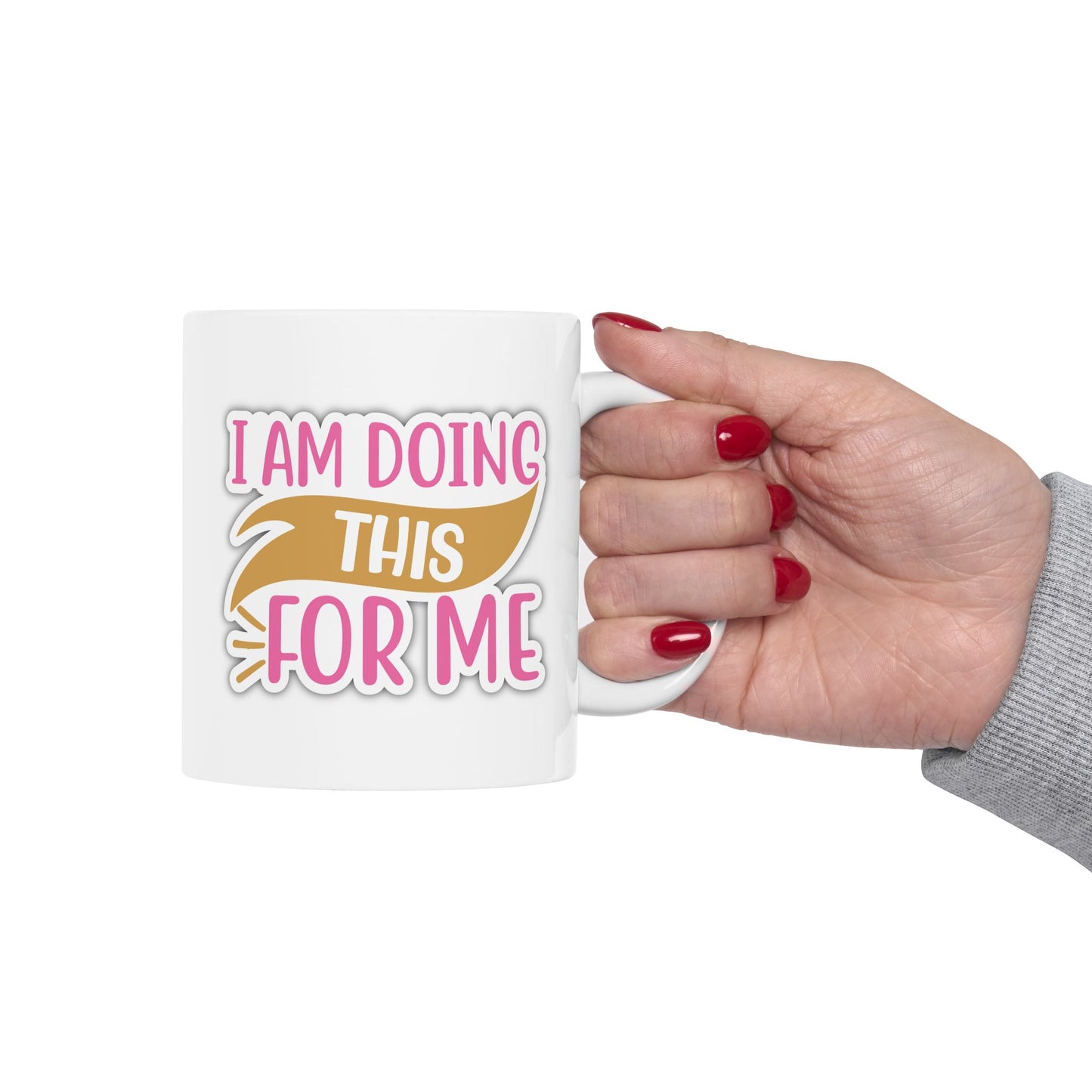 I Am Doing This Fro Me Pink Sticker