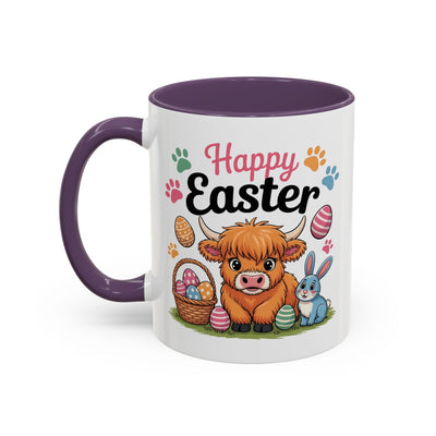 Easter Mug - Happy Easter Cow & Rabbit