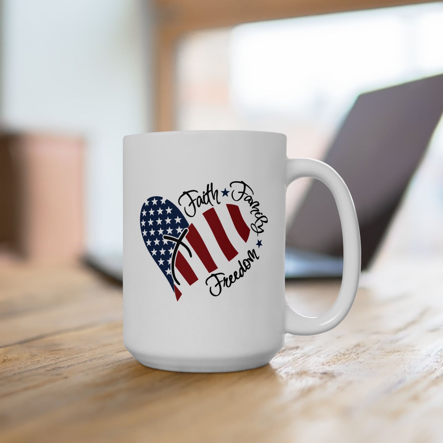 Religious Mug - Faith Family Freedom