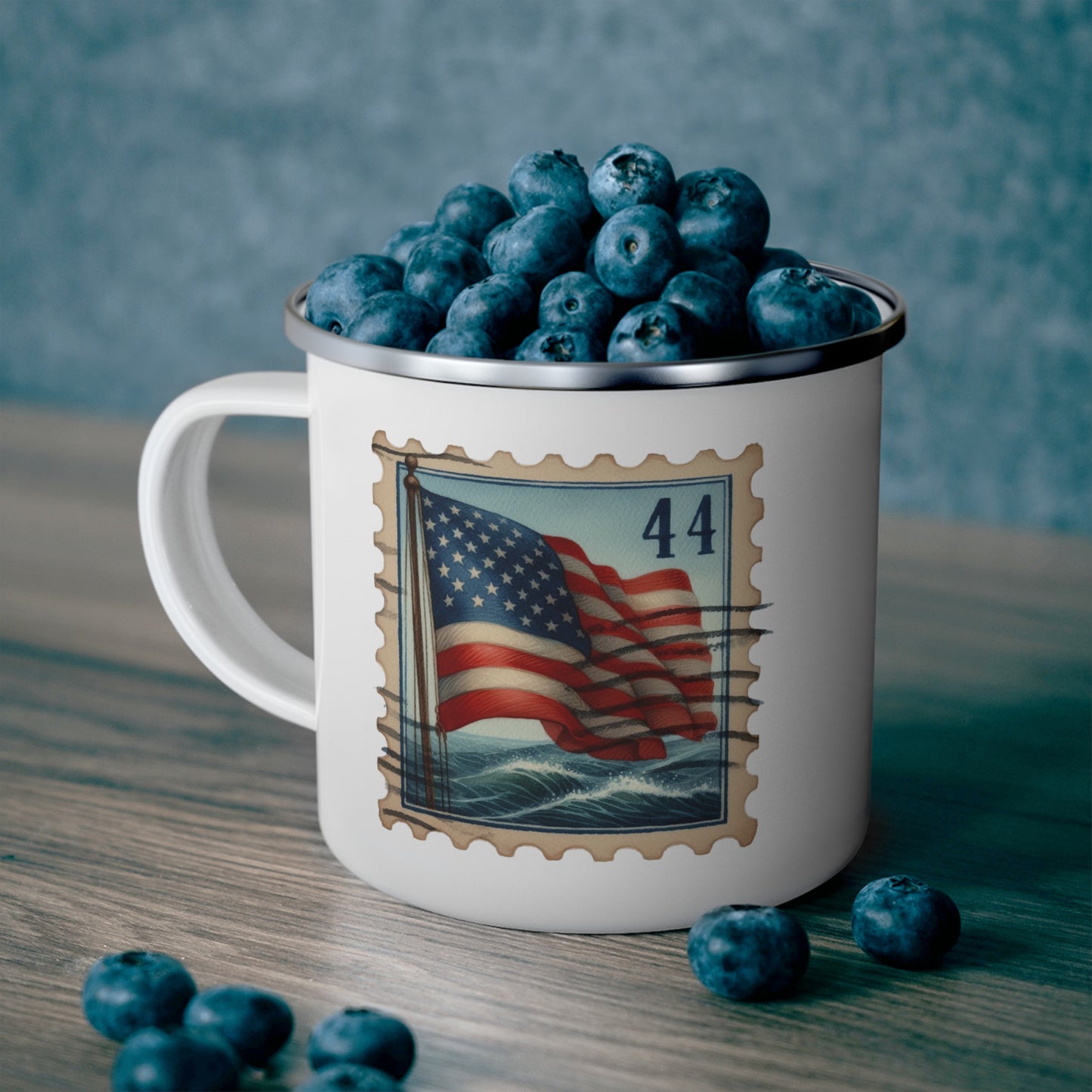 4th of July Mug - American Flag Stamp