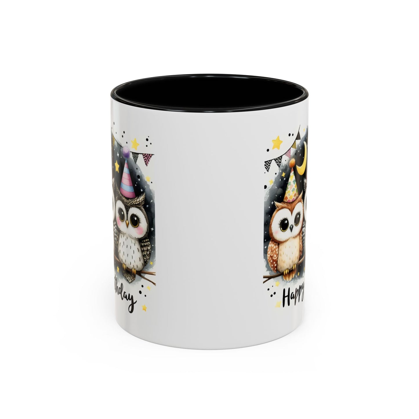 Birthday Mug - Happy Birthday Owls