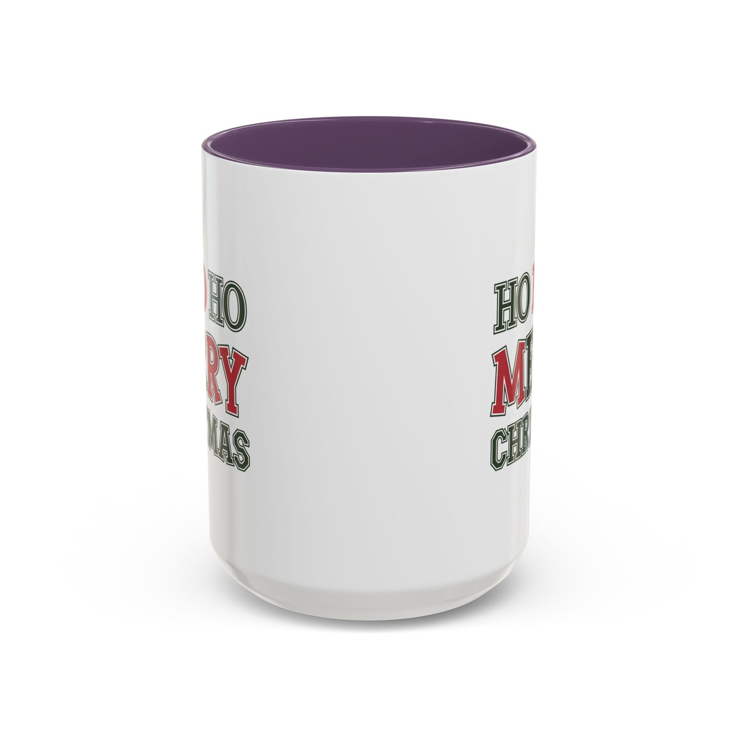 Christmas Mug - Ho Ho Ho Merry Christmas Green & Red Text 2