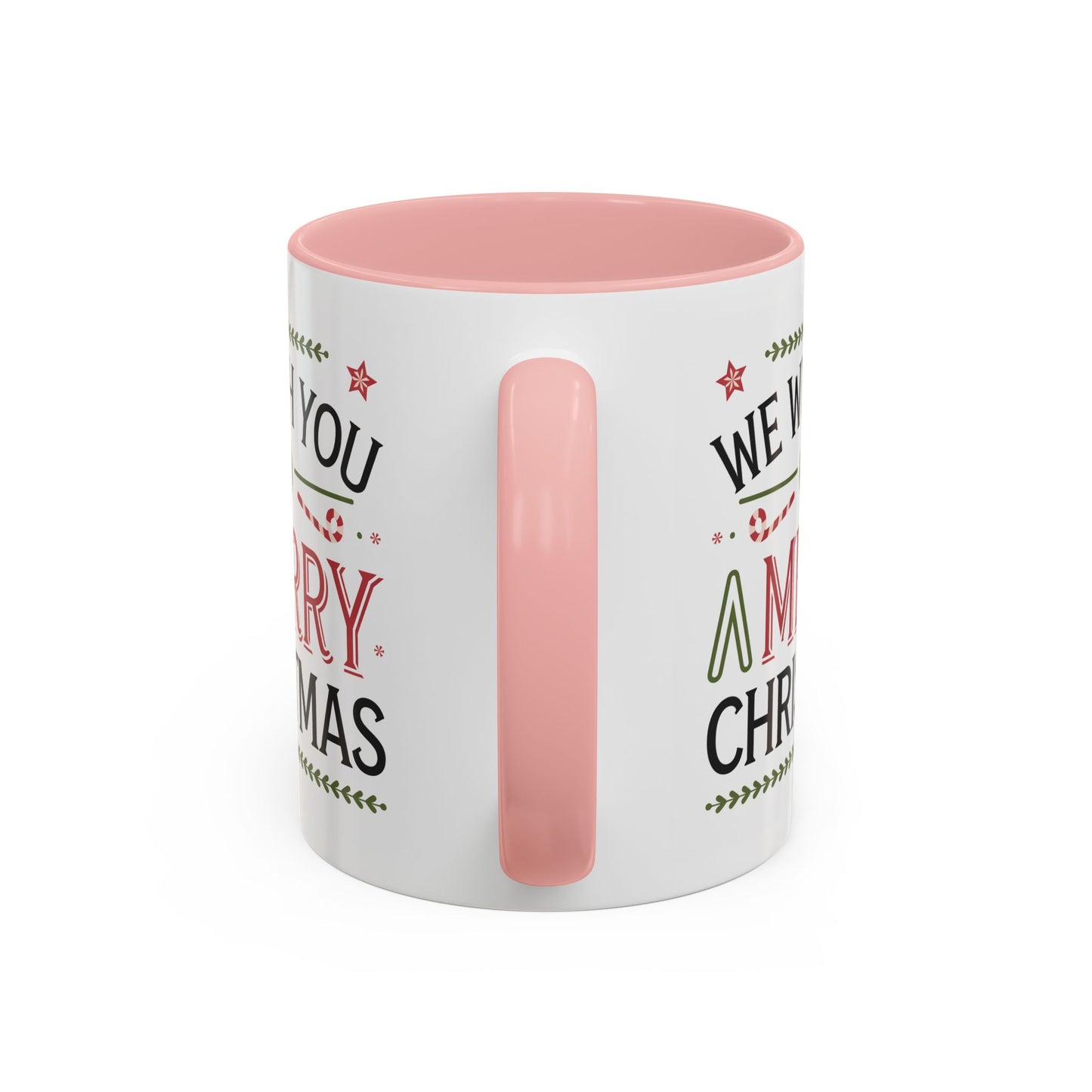 Christmas Mug - We Wish You a Merry Christmas Blue Green & Red Text