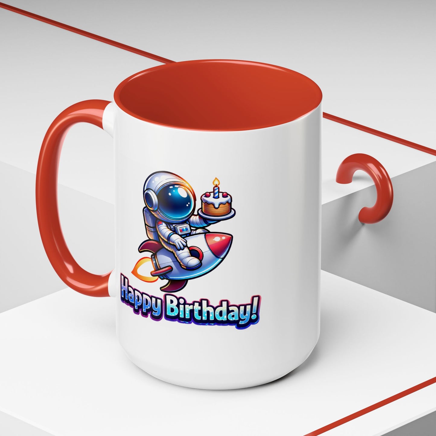 Birthday Mug - Astronaut Rocket