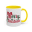 Christmas Mug - Merry Christmas Red & Green Text Bow