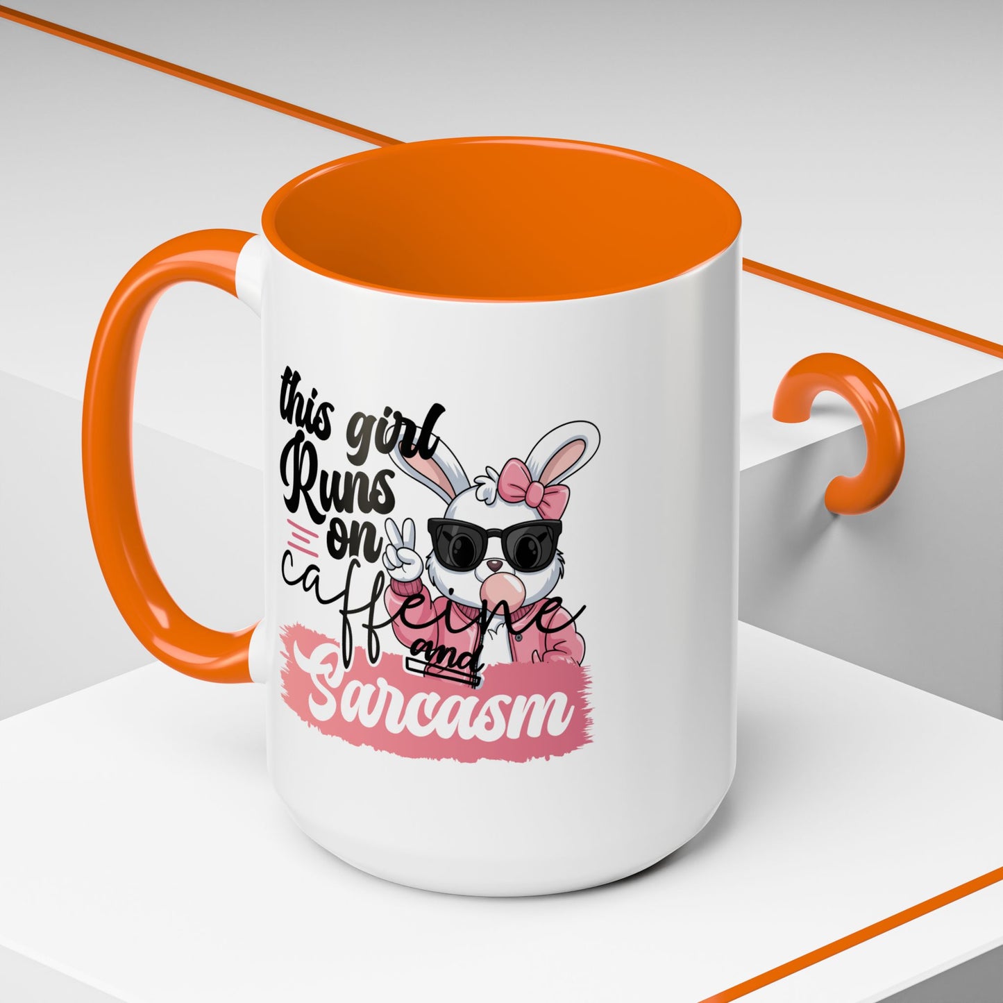 Humor Mug - This Girl Runs on Caffeine & Sarcasm