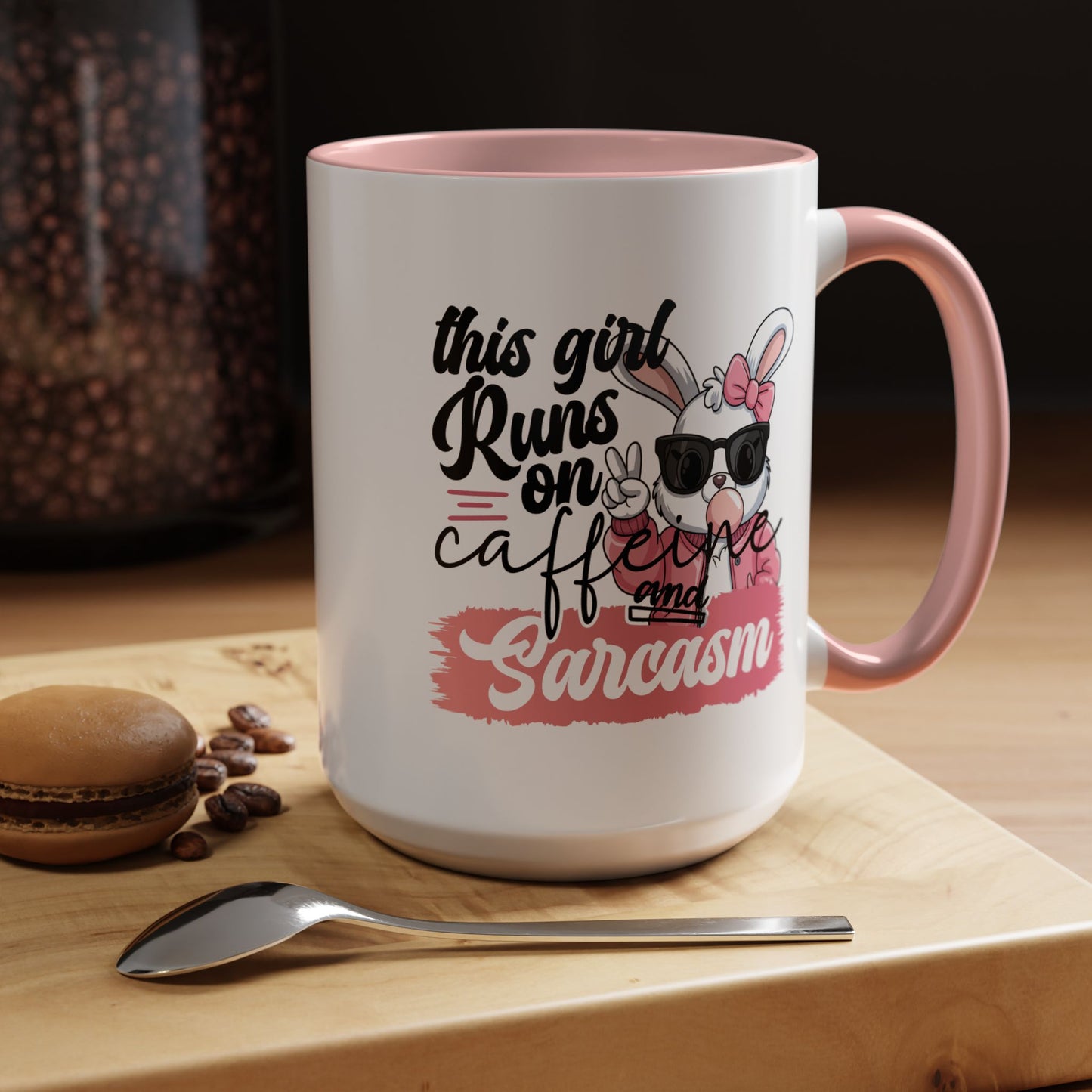 Humor Mug - This Girl Runs on Caffeine & Sarcasm