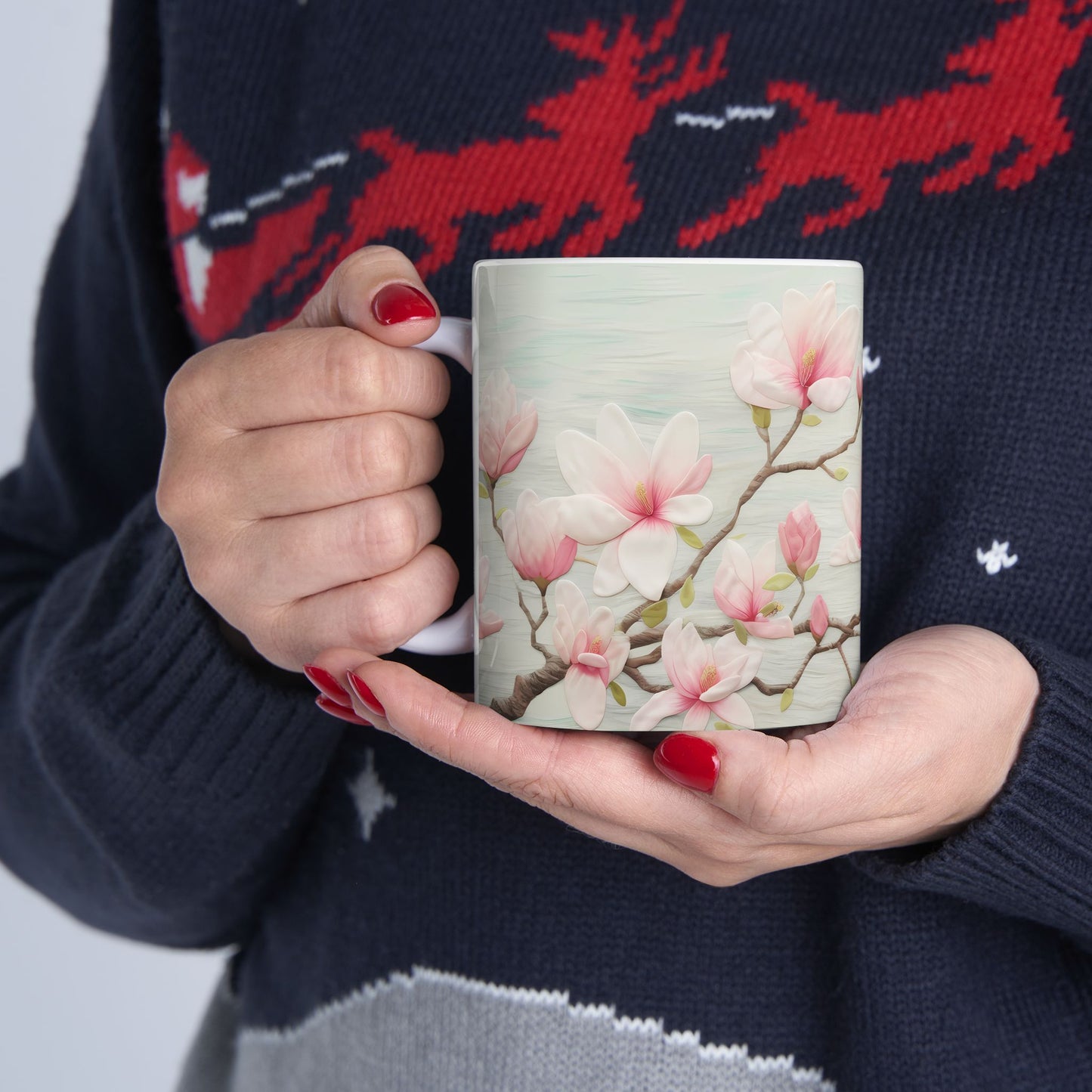 Artistic Mug - Felted Flowers
