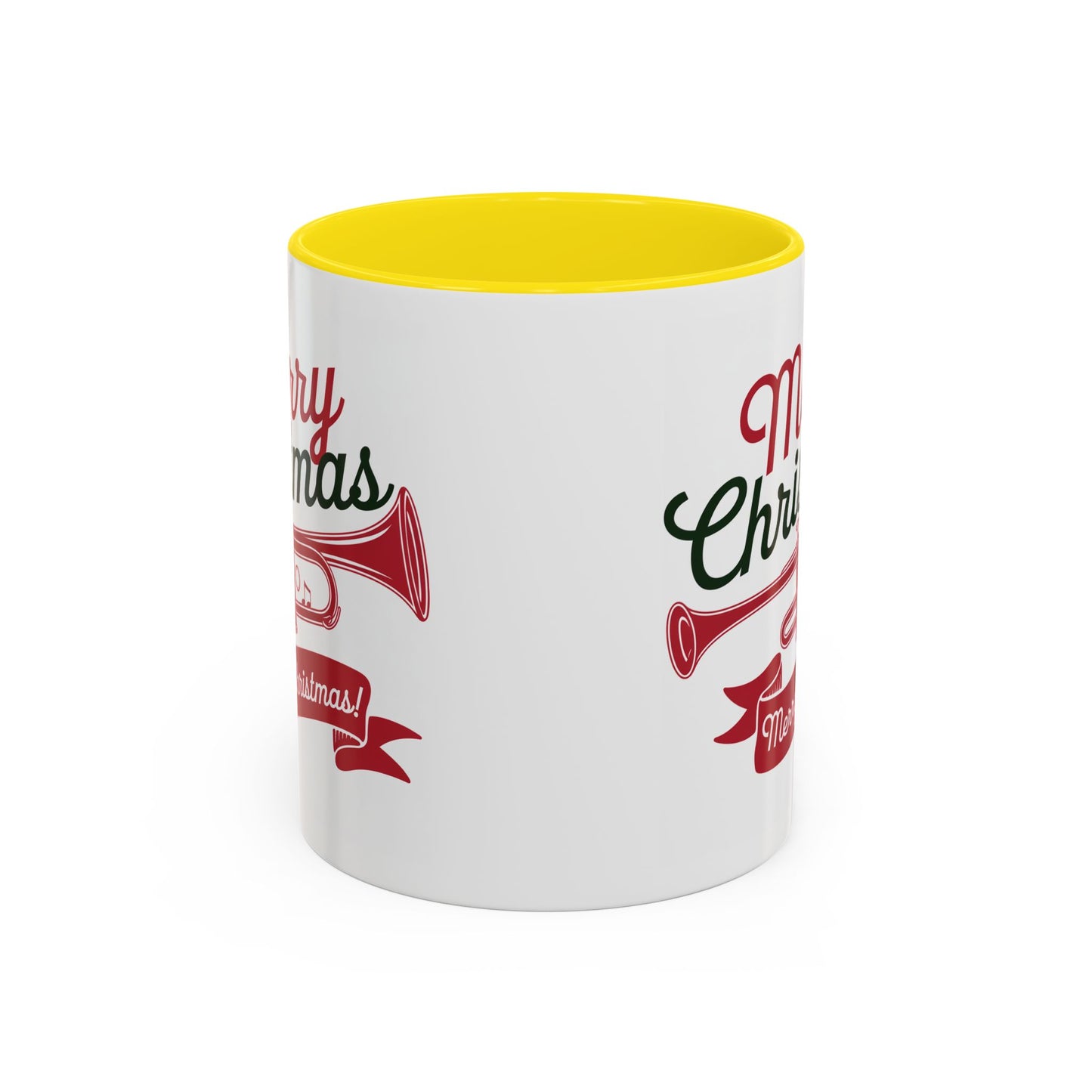 Christmas Mug - Red & Green Text Trumpet