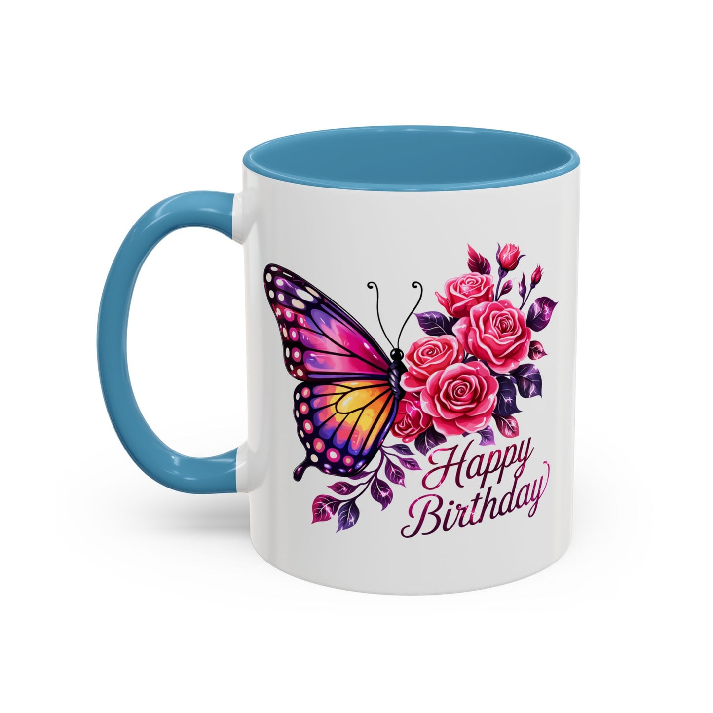 Birthday Mug - Butterfly Flowers