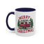 Christmas Mug - Merry Christmas Red & White Camper