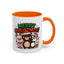 Christmas Mug - Merry Christmas Green & Red Text Cute Animals
