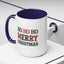 Christmas Mug - Ho Ho Ho Merry Christmas Green & Red Text 2