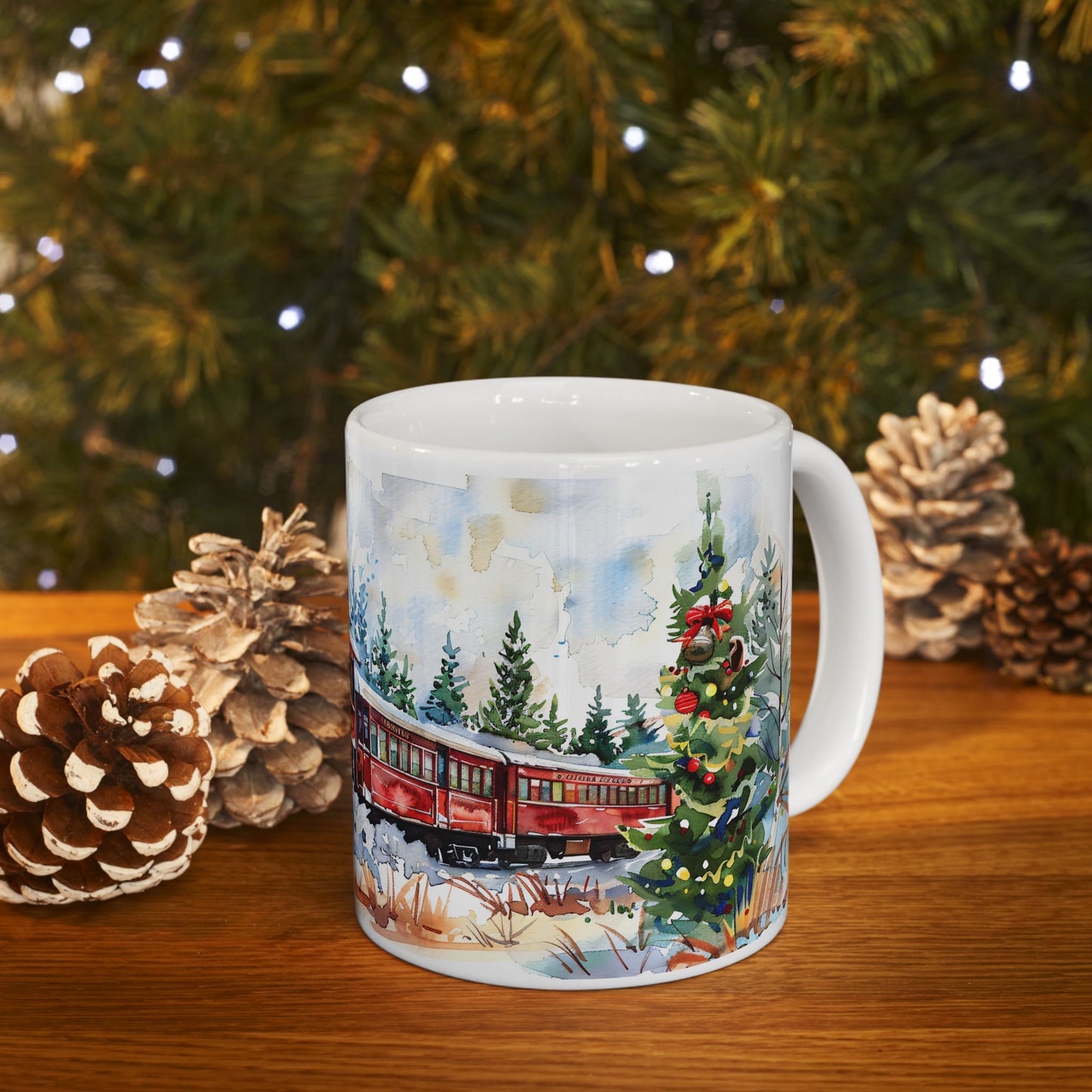 Christmas Mug - Christmas Train Wrap