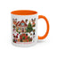 Christmas Mug - Happy Holidays Red Text Reindeer Santa Snowman Presents