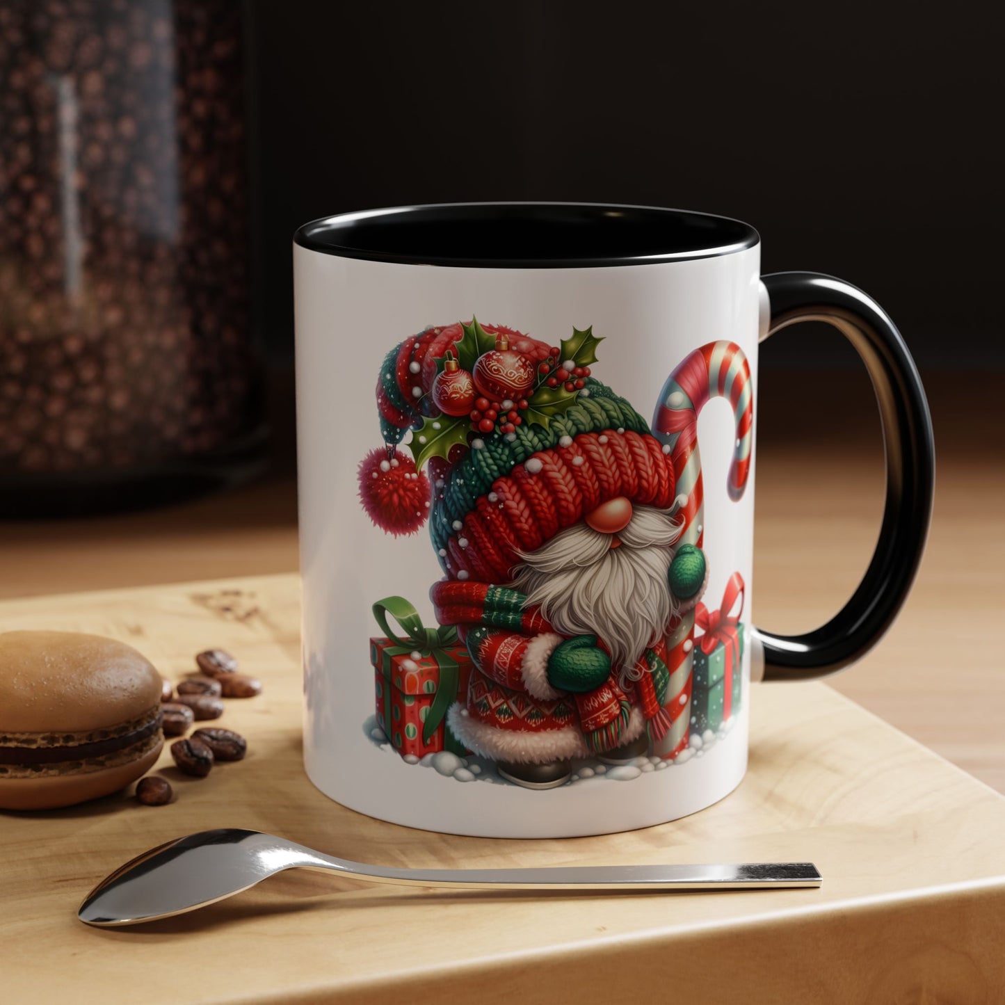 Christmas Mug - Gnome Candy Cane and Presents