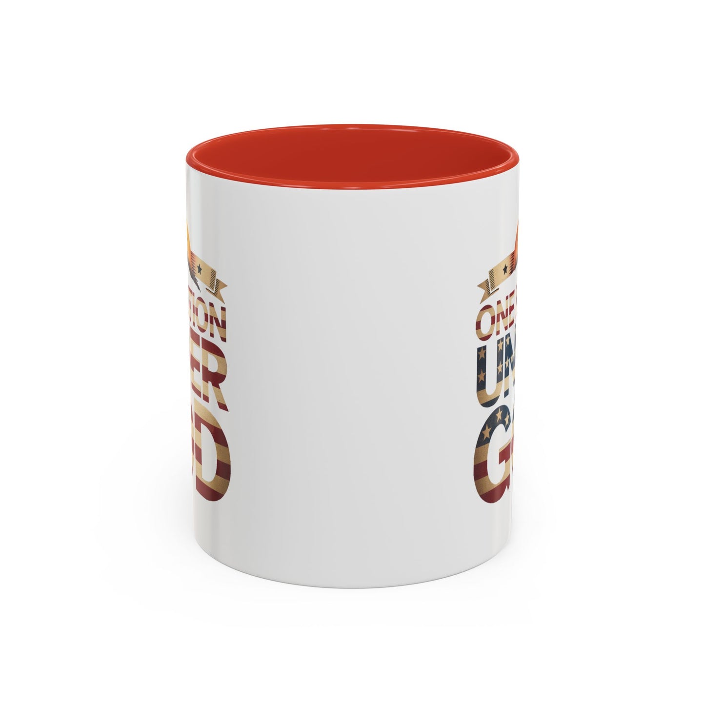 4th of July Mug - One Nation Under God Cross Flag