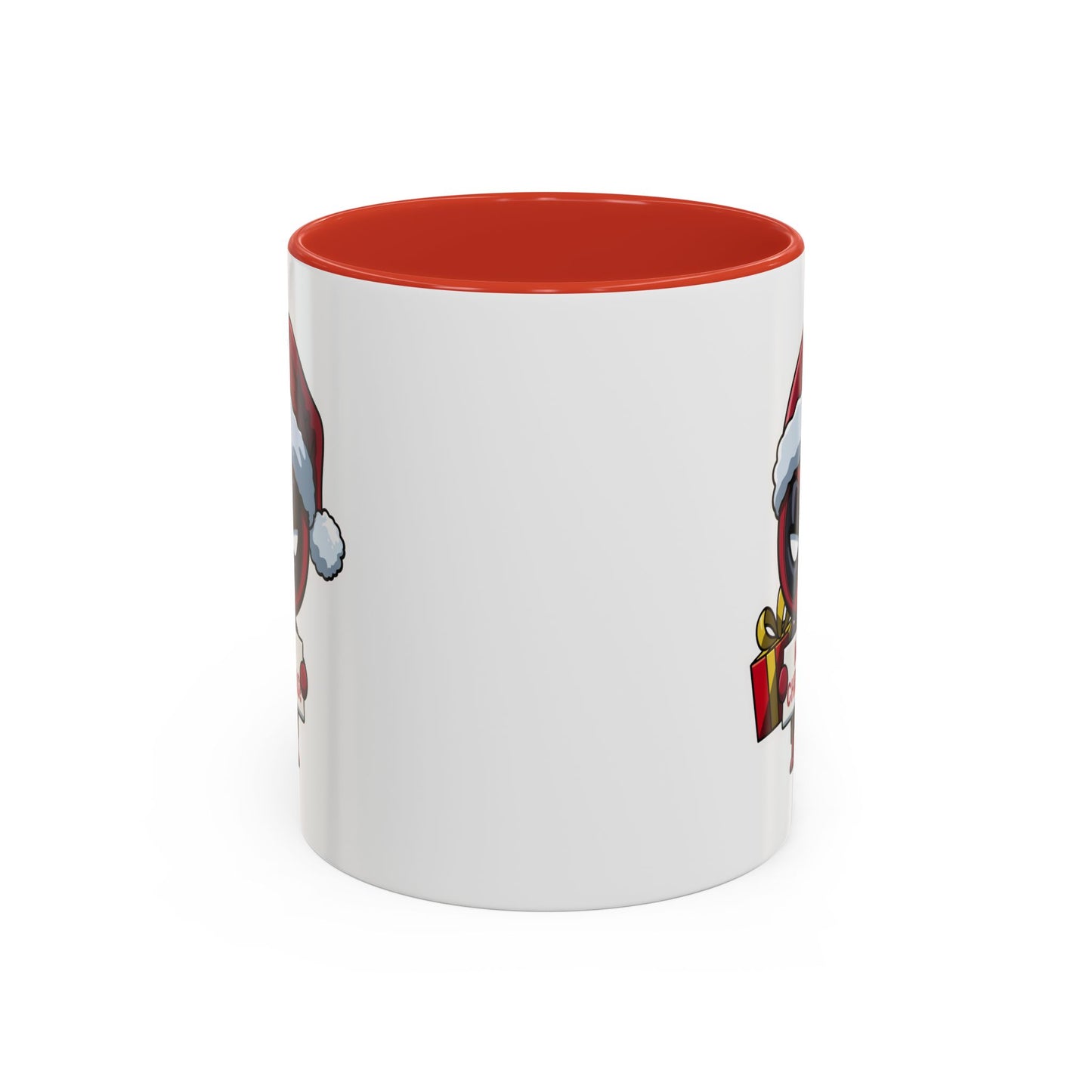 Christmas Mug - Merry Christmas Red Text Superhero