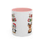 Christmas Mug - Red Green & Gold Text Reindeer Snowman Penguin