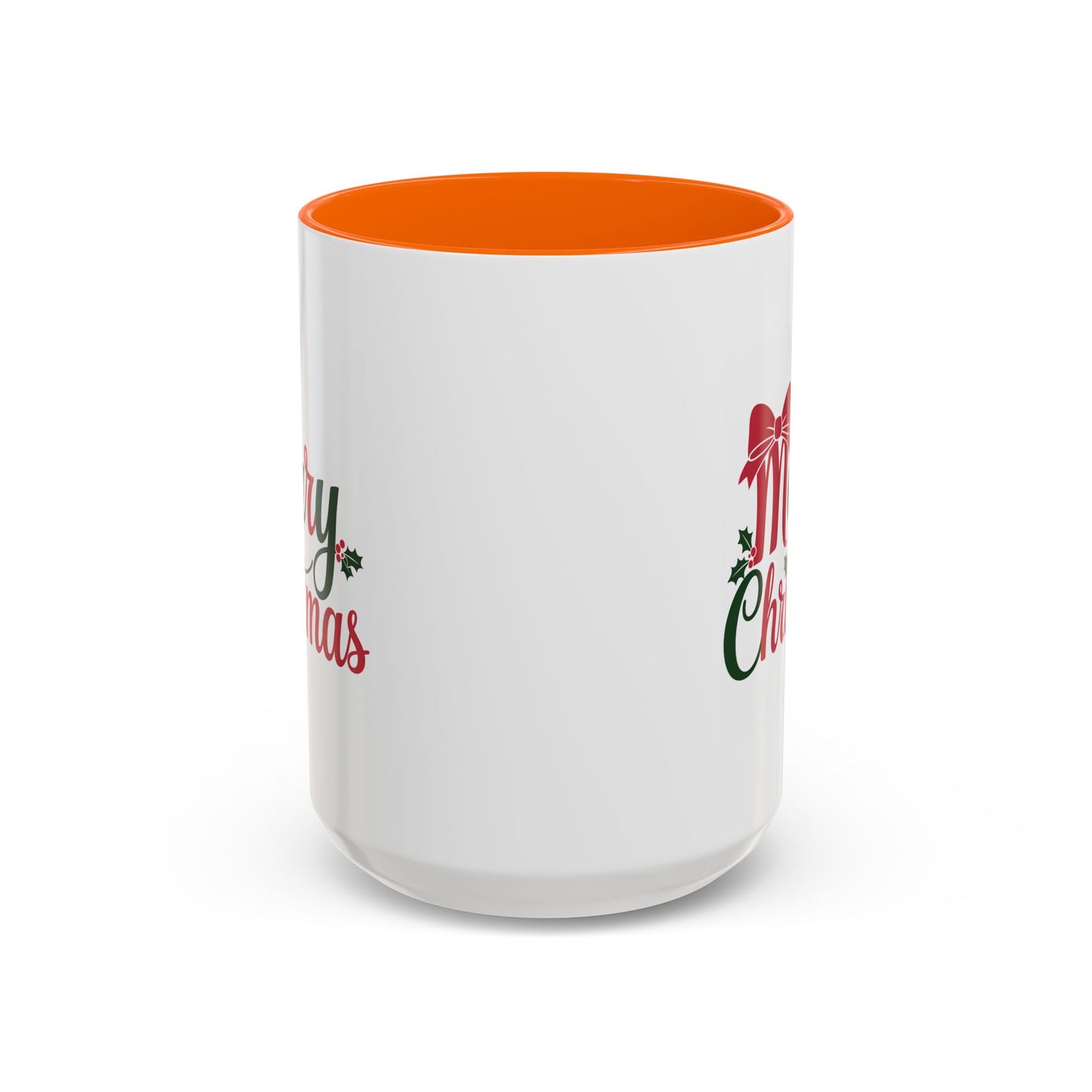 Christmas Mug - Merry Christmas Red & Green Text Bow