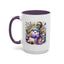 Christmas Mug - Purple and Silver Snowman