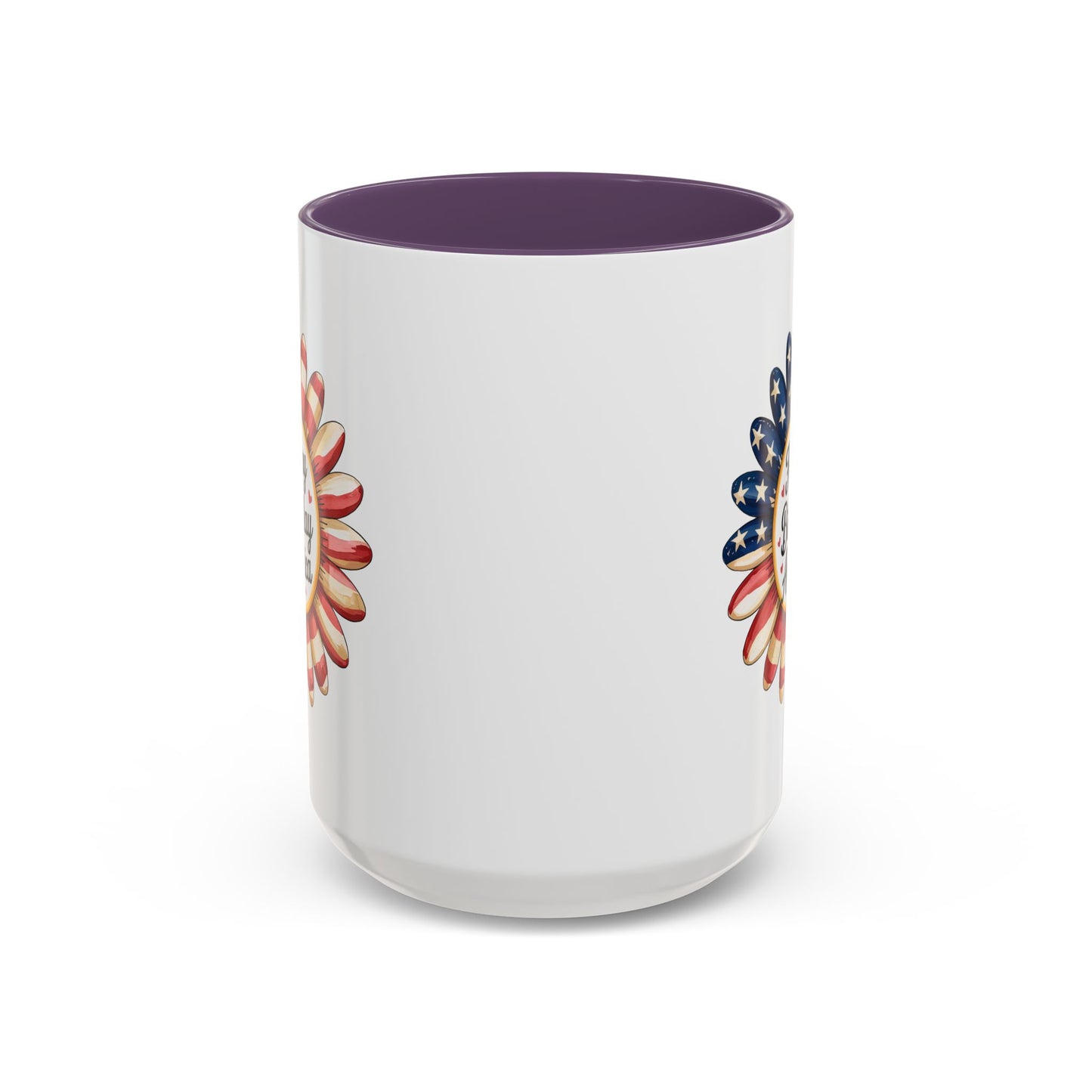 4th of July Mug - Happy Birthday America Sunflower