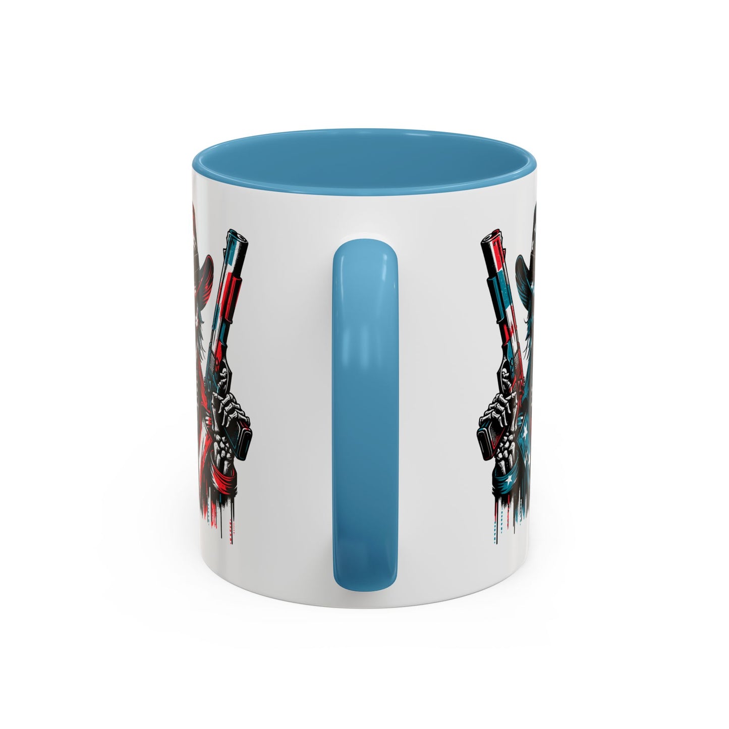 4th of July Mug - Skeleton with American Flag
