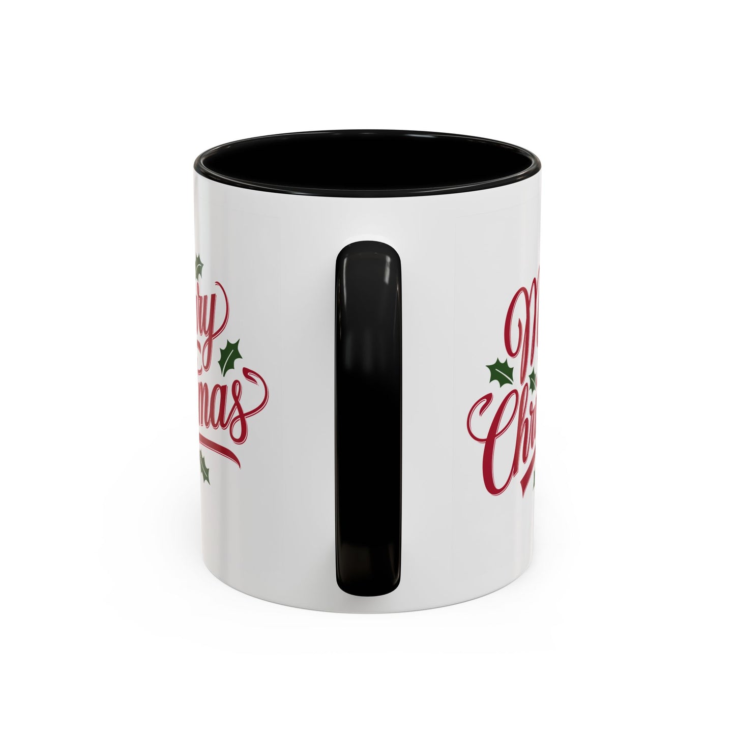 Christmas Mug - Merry Christmas Red Text Mistletoe