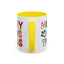 Christmas Mug - Merry Christmas Red Green & Gold Decorative Text