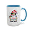 Christmas Mug - Merry Christmas Red & Green Text Gnome Present