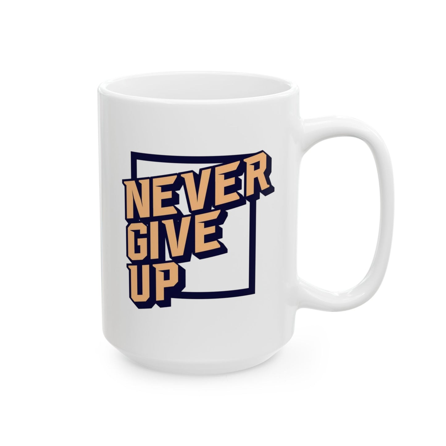 Motivation Mug - Never Give Up Art board