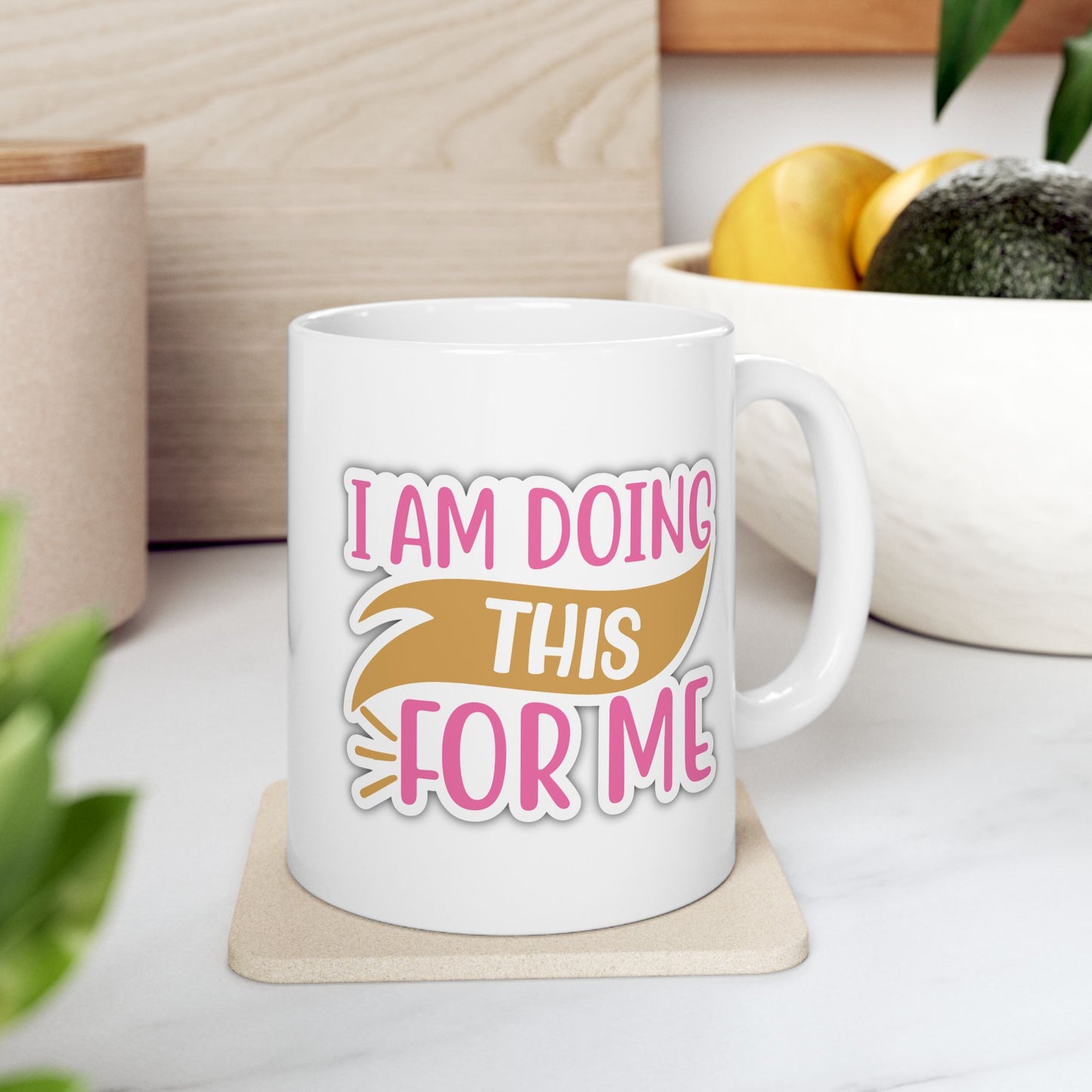 I Am Doing This Fro Me Pink Sticker