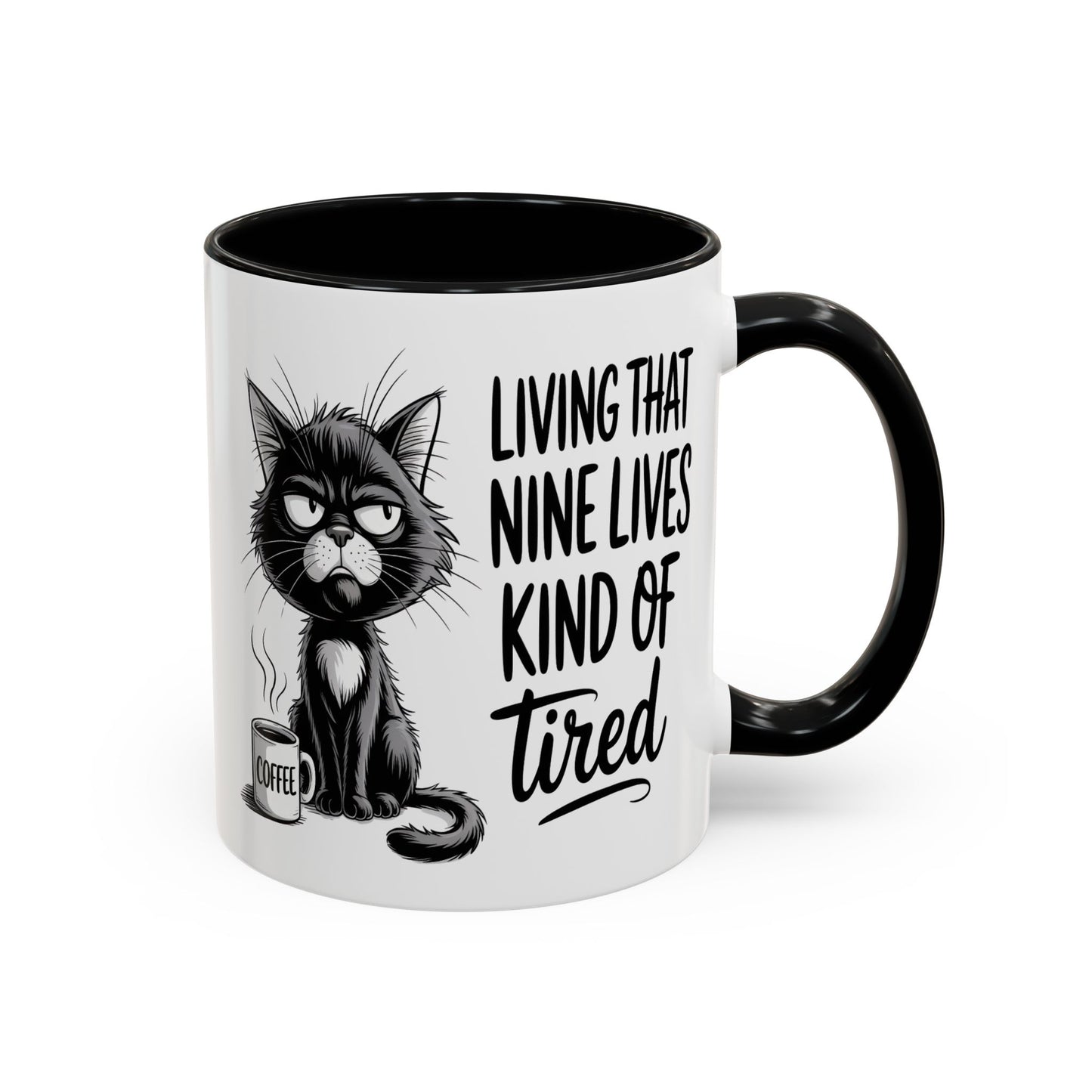 Animal Mug - Living That Nine Lives Kind Of Tired