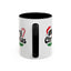 Christmas Mug - Merry Christmas Black Text Hat Candy Cane Mistletoe