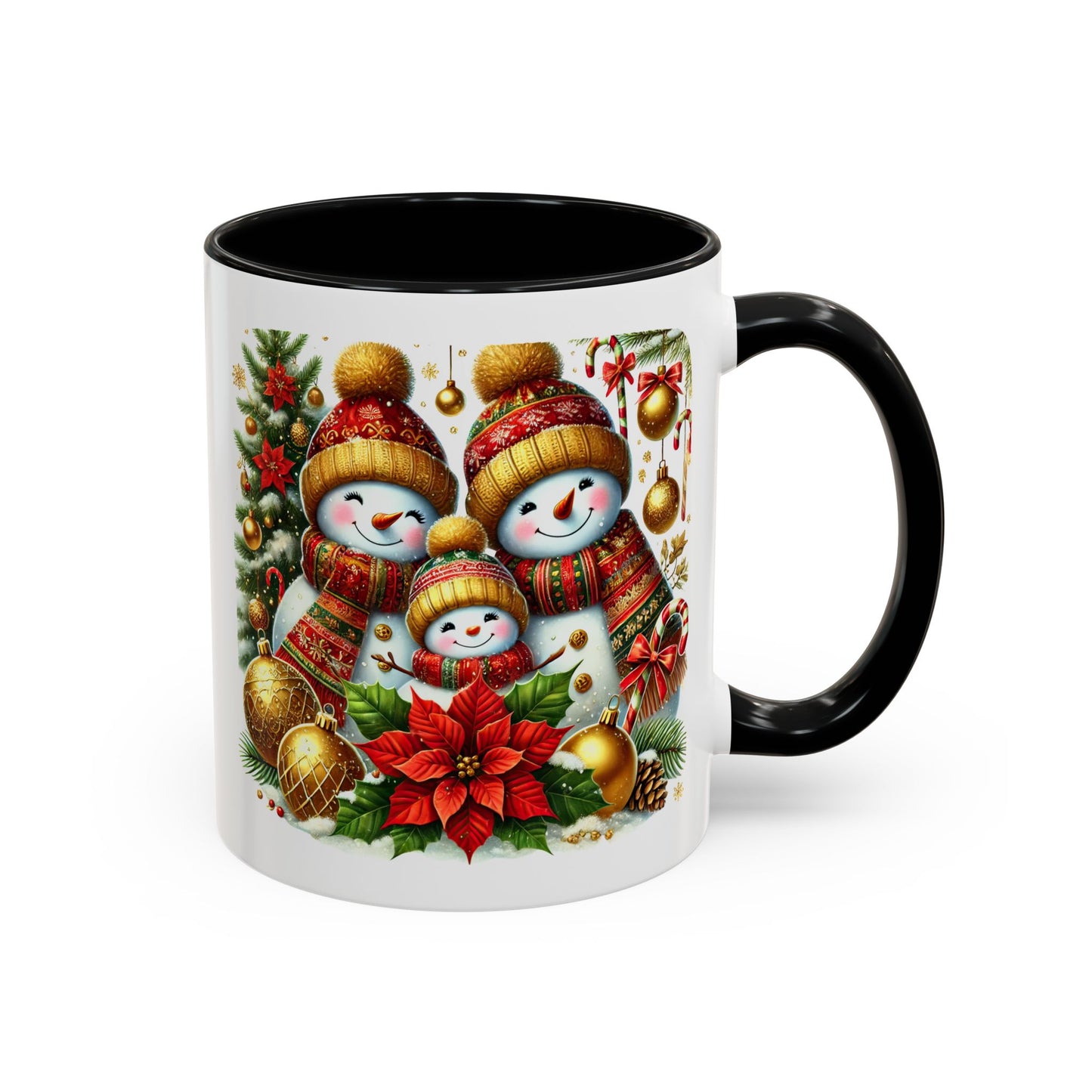 Christmas Mug - Gold Snowman Family 2