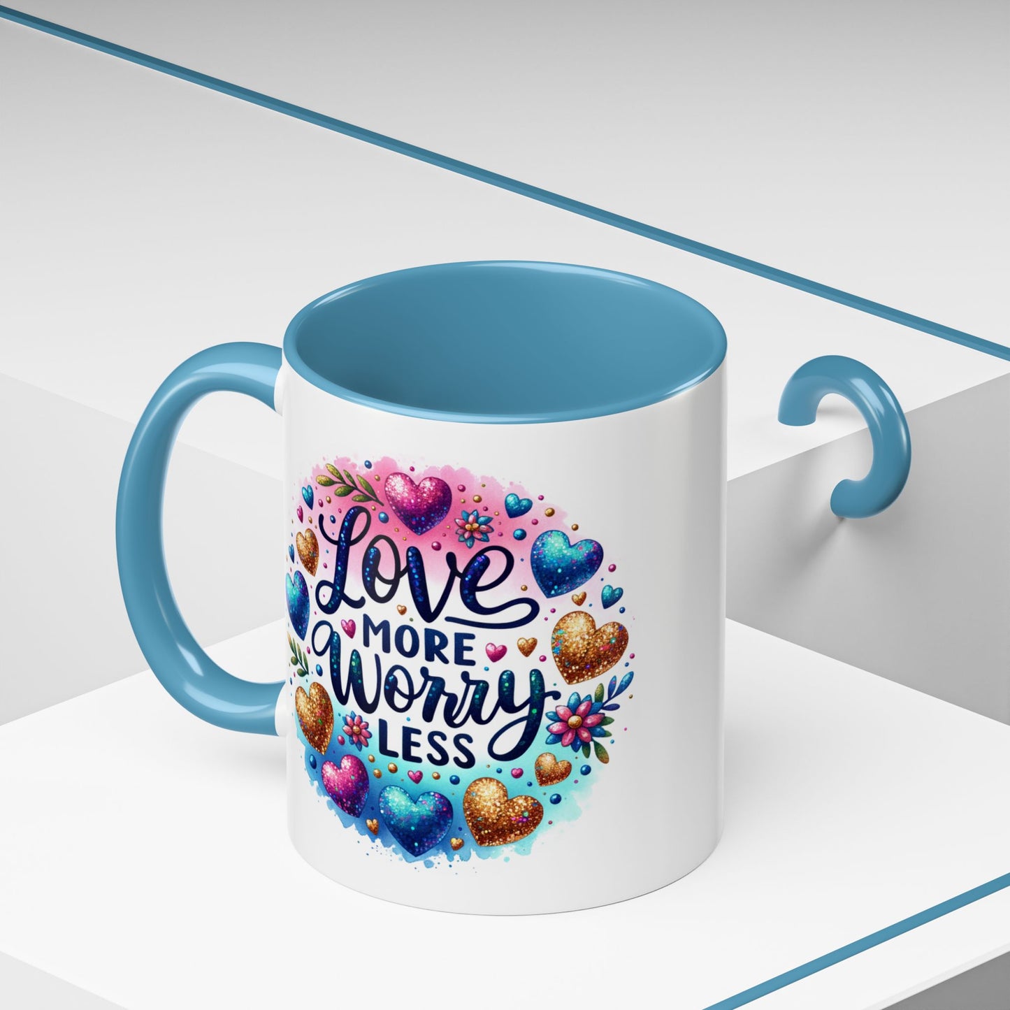 Wellness Mug - Love More Worry Less Circle
